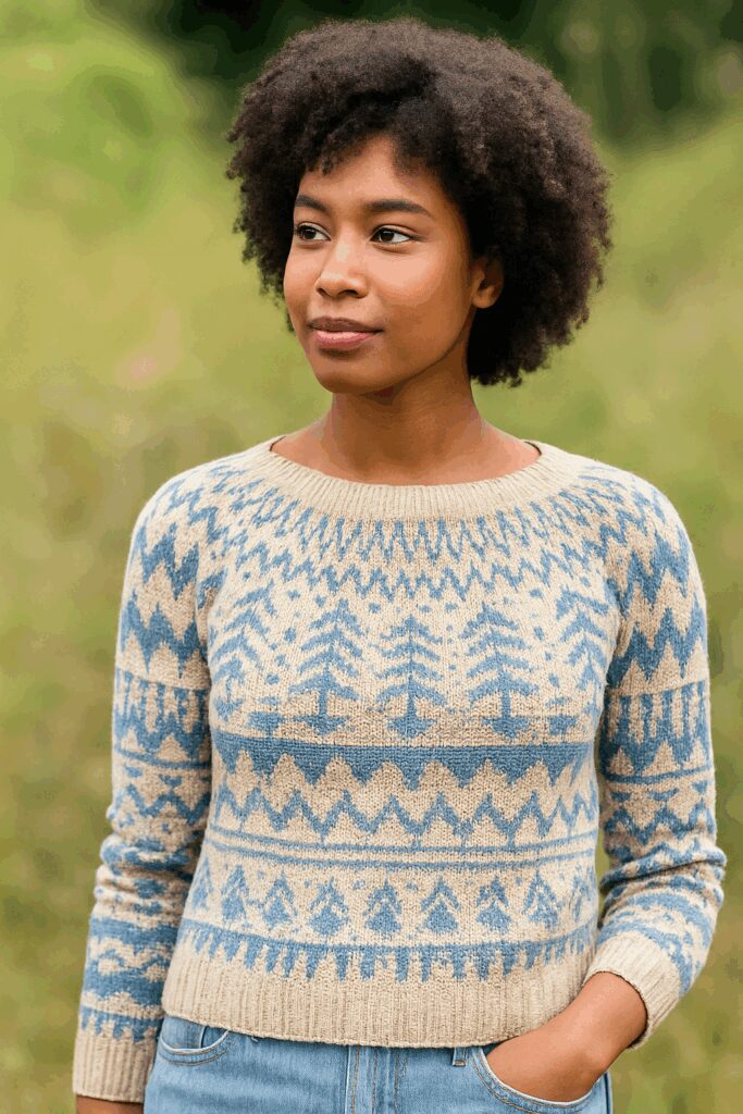 Crochê Mosaico Clássico: Guia Completo com Gráfico e Passo a Passo 8 crochet pullover made with tapestry crochet