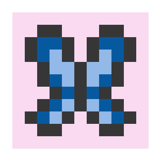 11x11 px Grade de pixel art de borboleta