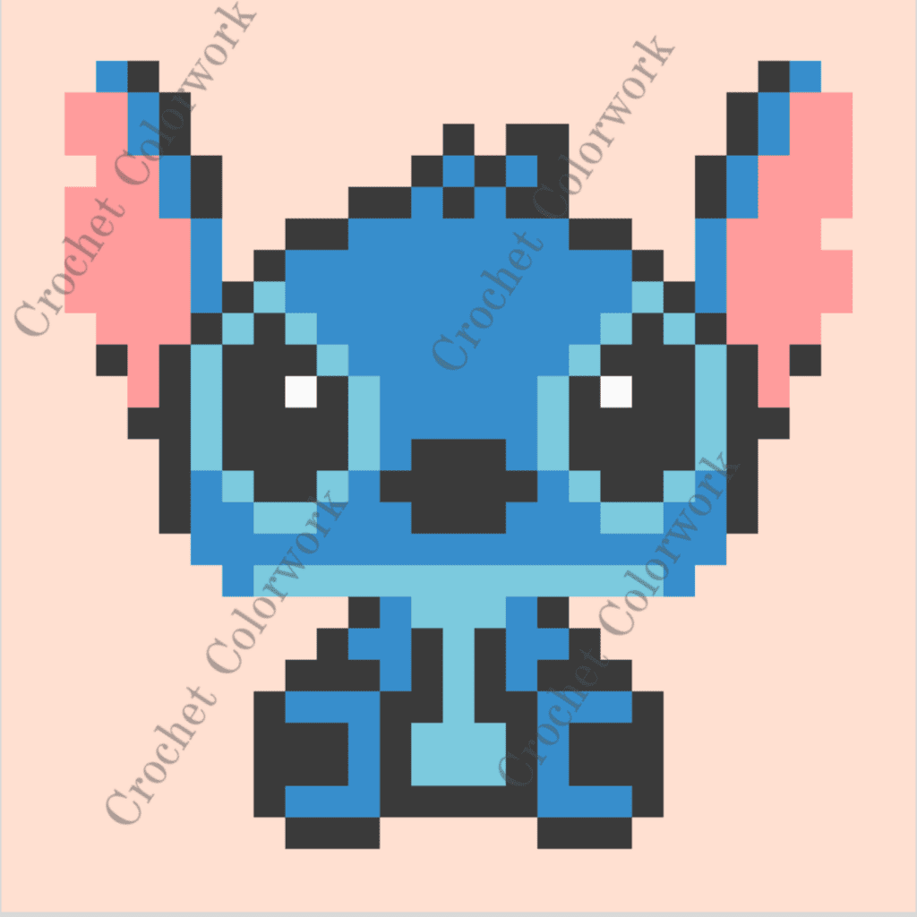 STITCH Pixel Grid Pattern for Crochet, Knitting, and Cross Stitch 1 1