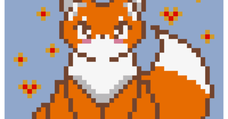 FOX Pixel Grid Pattern 48×49 px