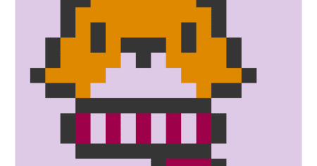 FOX Pixel Grid Pattern 19×26 px