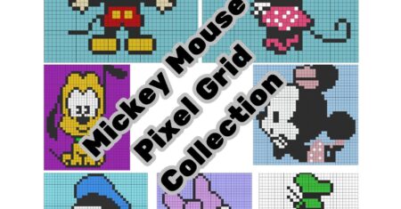 Mickey Mouse Pixel Grid Collection – Crochet & More