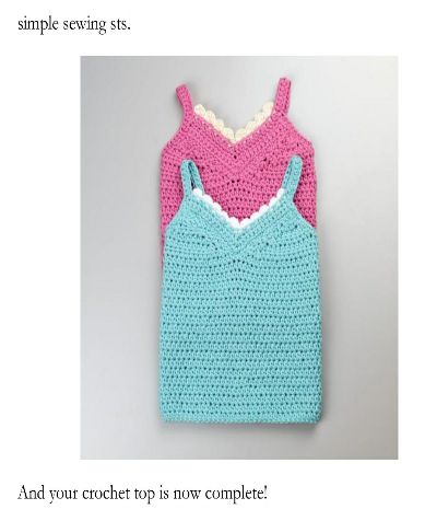 Regatinha de crochê para bebê em algodão colorido, com alças e detalhe em renda, feita à mão para dias quentes