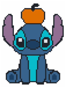 Grades de Pixel do Stitch para Crochê e Ponto Cruz – Download Grátis 8 55x74 stitch 1