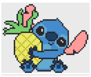 Grades de Pixel do Stitch para Crochê e Ponto Cruz – Download Grátis 9 64x54 Stitch