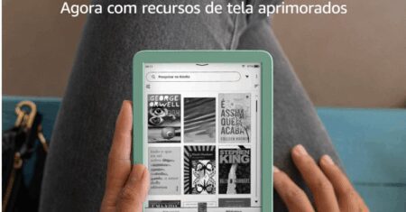 Kindle 16 GB (Geração mais recente) – Leve e compacto, com tela antirreflexo.