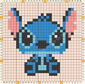 O que é Crochê Intarsia? Guia Passo a Passo para Iniciantes 6 Stitch pixel art miniatura