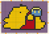 O que é Crochê Intarsia? Guia Passo a Passo para Iniciantes 9 Ursinho pooh pixel art miniatura